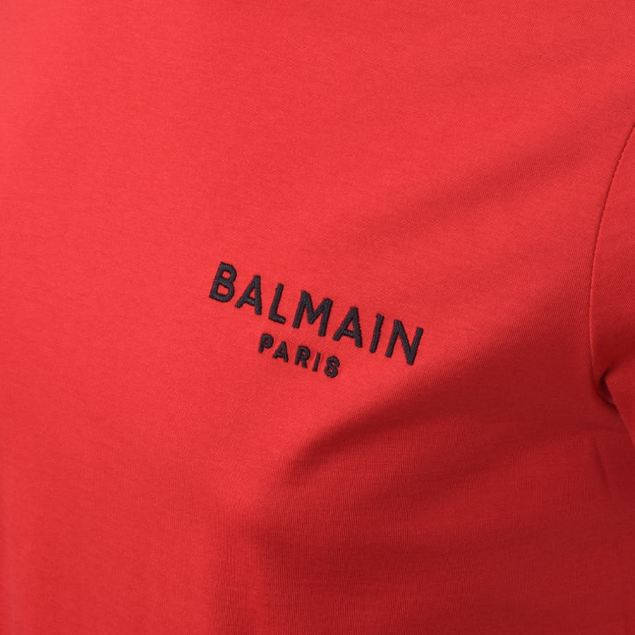 Alternative Image for ProductBalmain Logo T Shirt Dark Red3